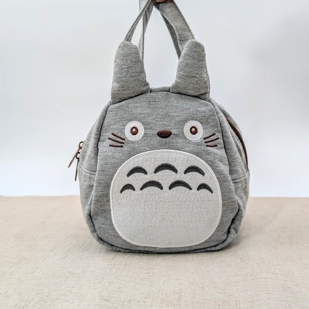 Totoro‎ Pouch Lunch Bag Gray Fabric Mini Size Travel